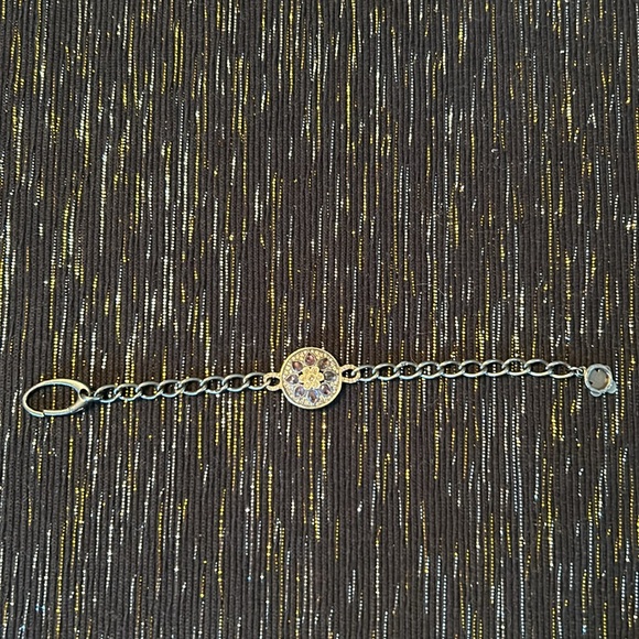 Authentic Cynthia Ann Jewels amethyst, diamond, silver, and gold bracelet 7” - Picture 2 of 5